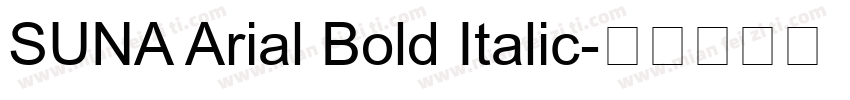 SUNA Arial Bold Italic字体转换